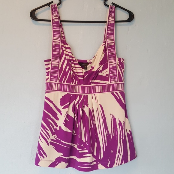 BCBGMaxAzria Tops - BCBGMAXARIA Leafy Patterned Sleeveless Tank Top